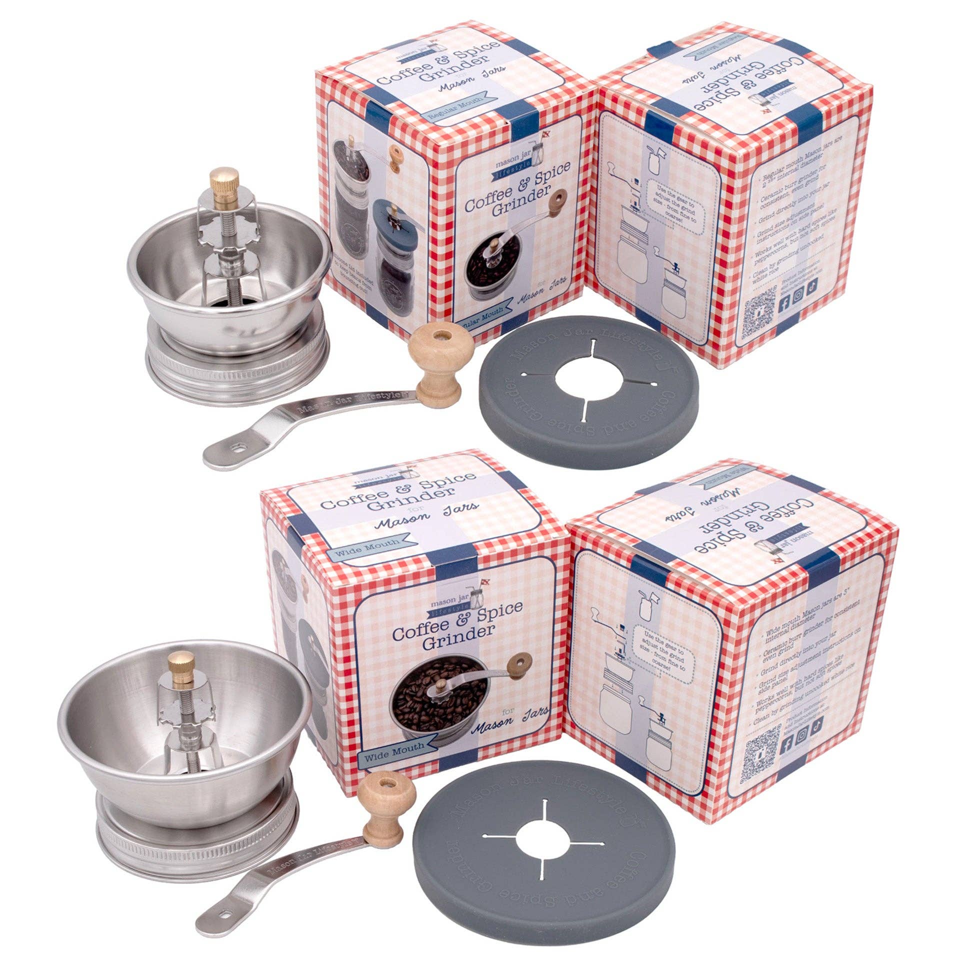 Mason Jar Lifestyle - Wholesale Coffee Grinder - Coffee and Spice Grinder Lid for Mason Jars4