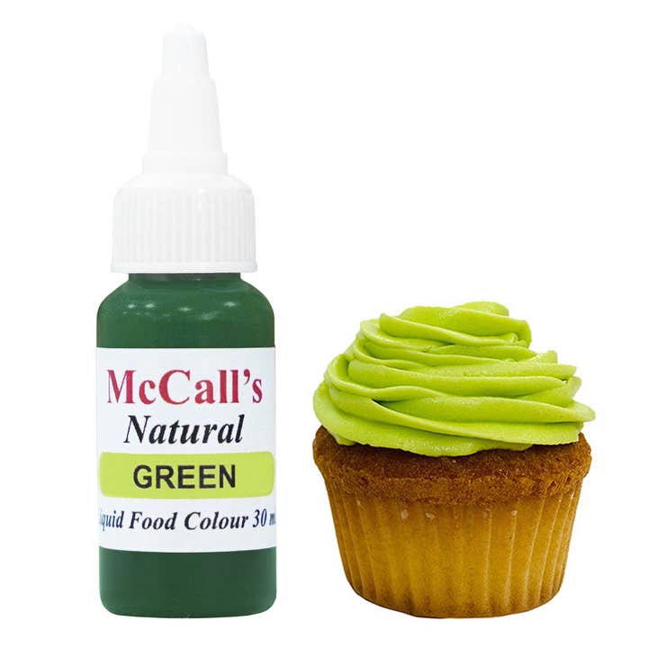 NATURAL LIQUID FOOD COLOR GREEN 30 ml, 1 oz for wholesale by McCall's