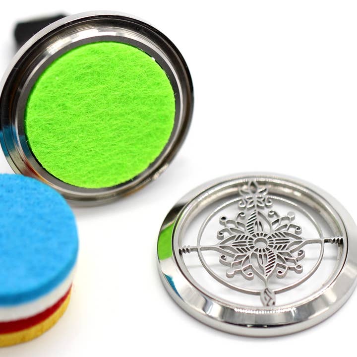 Zen'Arôme – Engroshandel Luftfrisker til bilen – unisex – Zen'Arome Clip'Arôme Lotus bilduftklip – diffuser med lotusdesign7