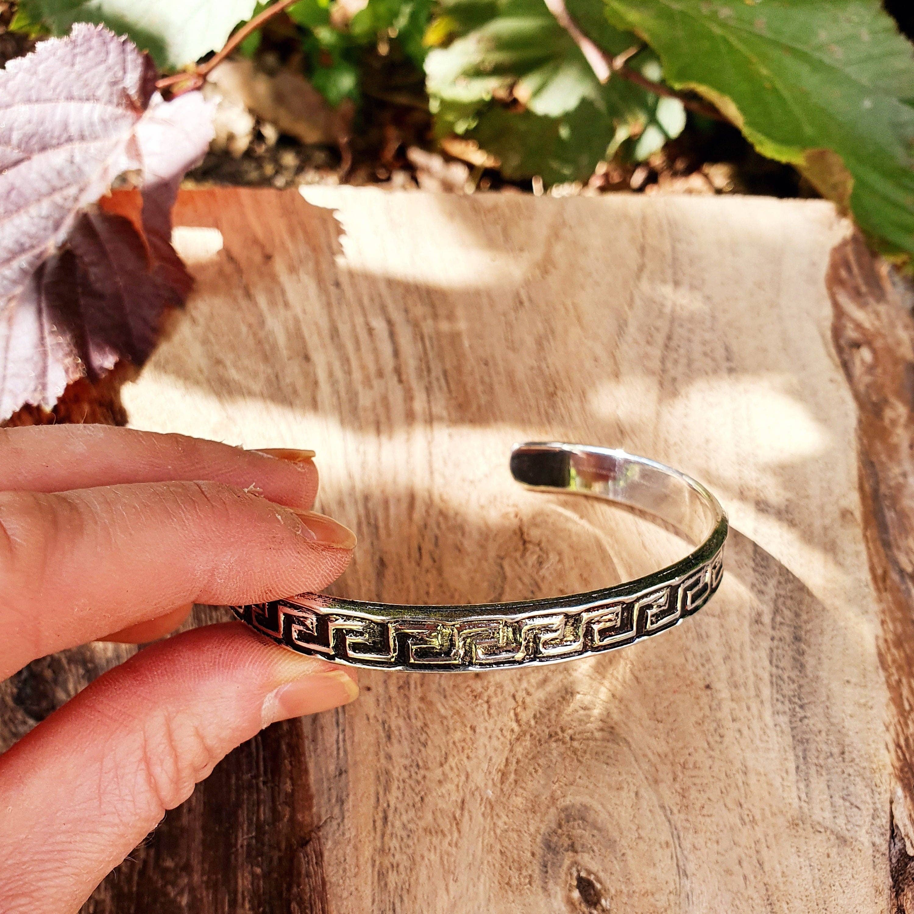 Kaali Boutique - Wholesale Manchet-armband - Touareg heren zilveren armband / Touareg sieraden / Manchette / Grote maat / Uniseks / Boho / Etnisch / Boheems / Middeleeuws / Zigeuner / Geometrisch /2