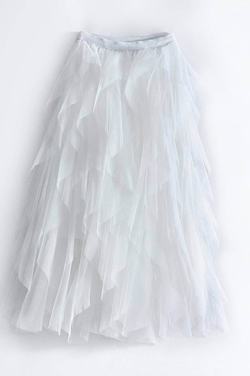 Mccolin - Venta al por mayor Falda - Mujer - Falda de tul maxi con capas0