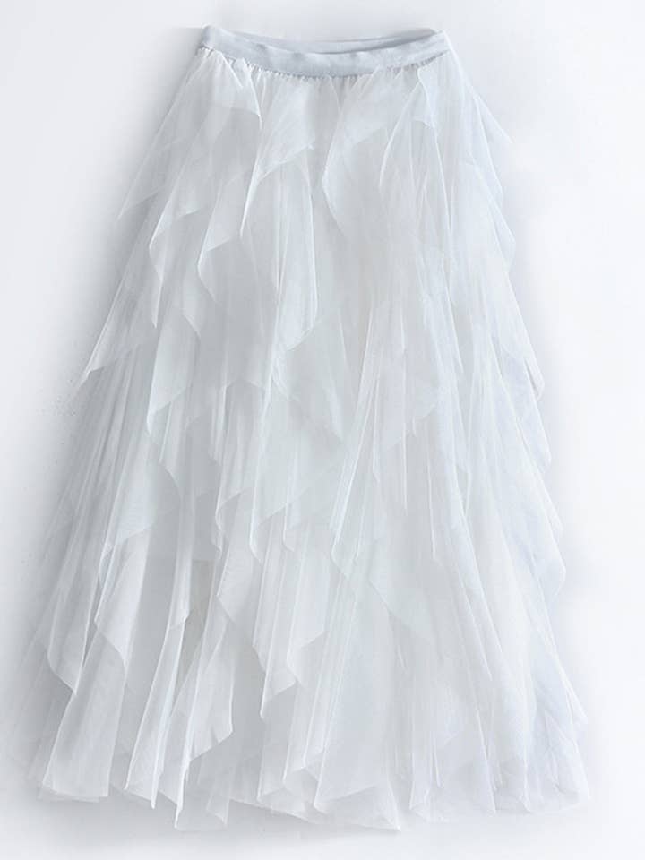 Mccolin - Wholesale Skirt - Women's - Tiered Maxi Tulle Skirt0