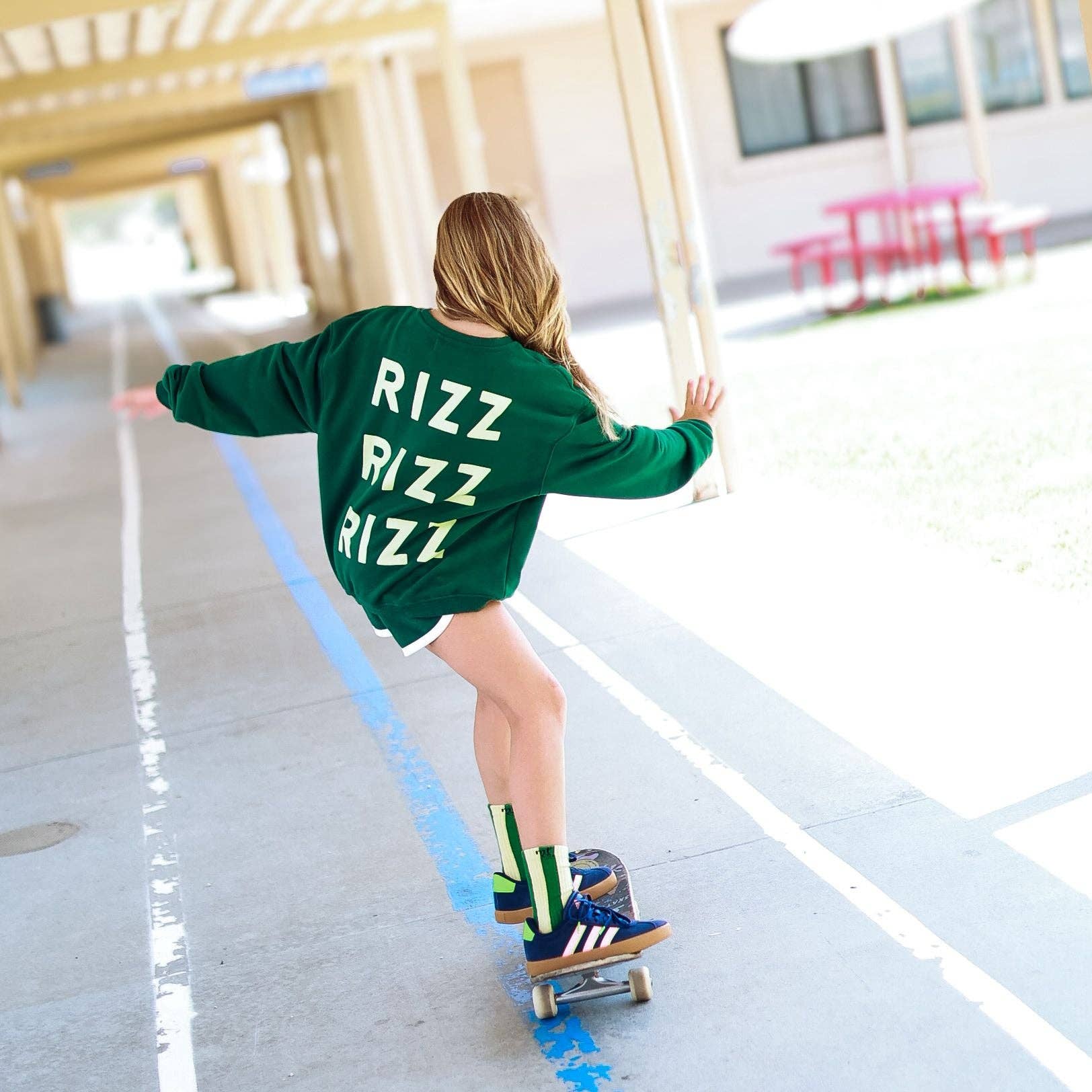 RIZZ | FOREST GREEN | oversized drop shoulder | KIDS for wholesale on Faire2