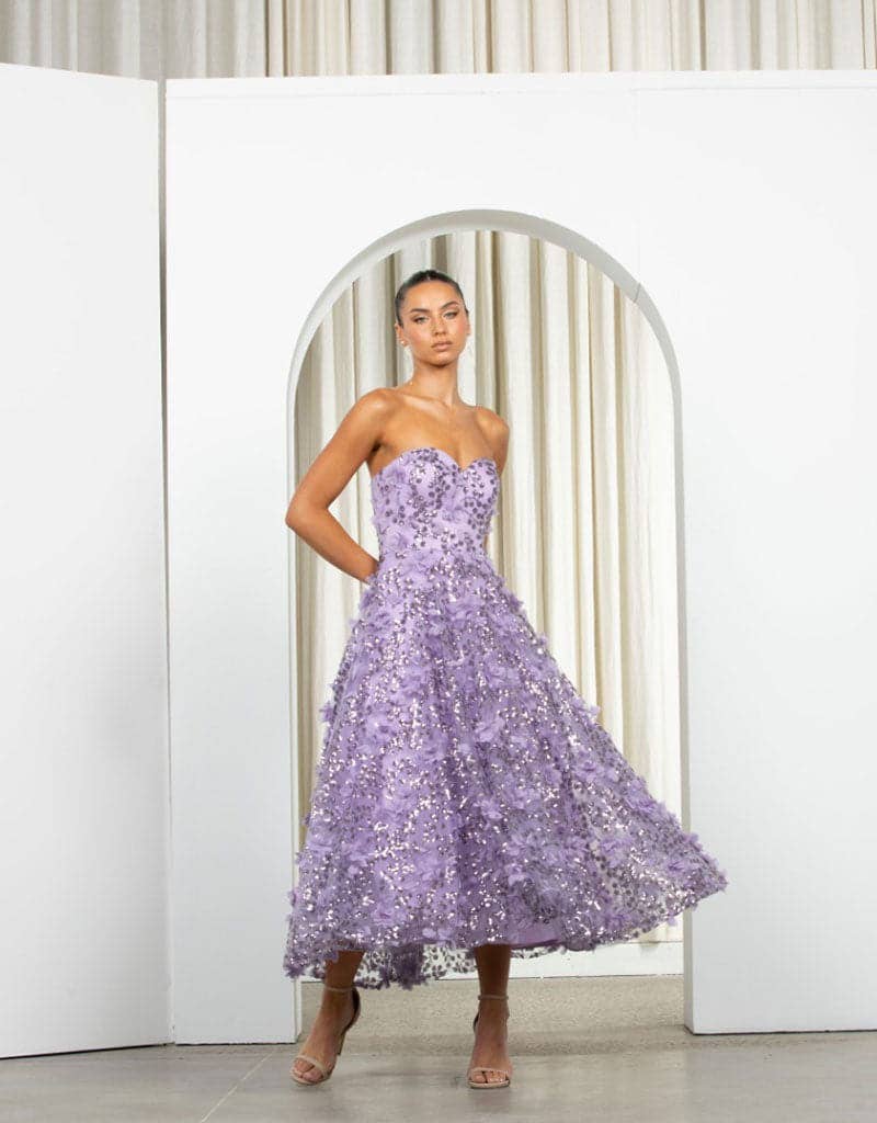 Bariano - Wholesale Dress - Women's - ADELA SWEETHEART PETAL MIDI B41D01S16