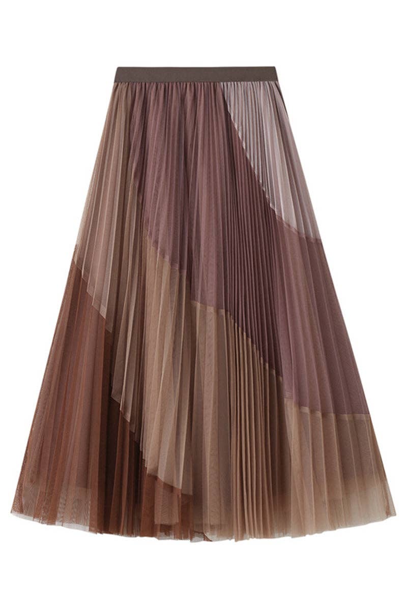 Mccolin - Wholesale Skirt - Women's - Layered Pleated Midi Skirt1