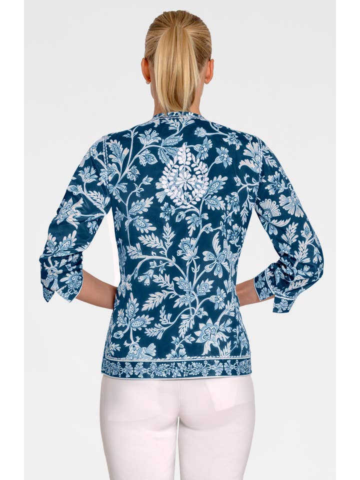 Gretchen Scott LLC - Wholesale Tunic - Women's - Silky Embroidered Tunic - Stunning Stippling