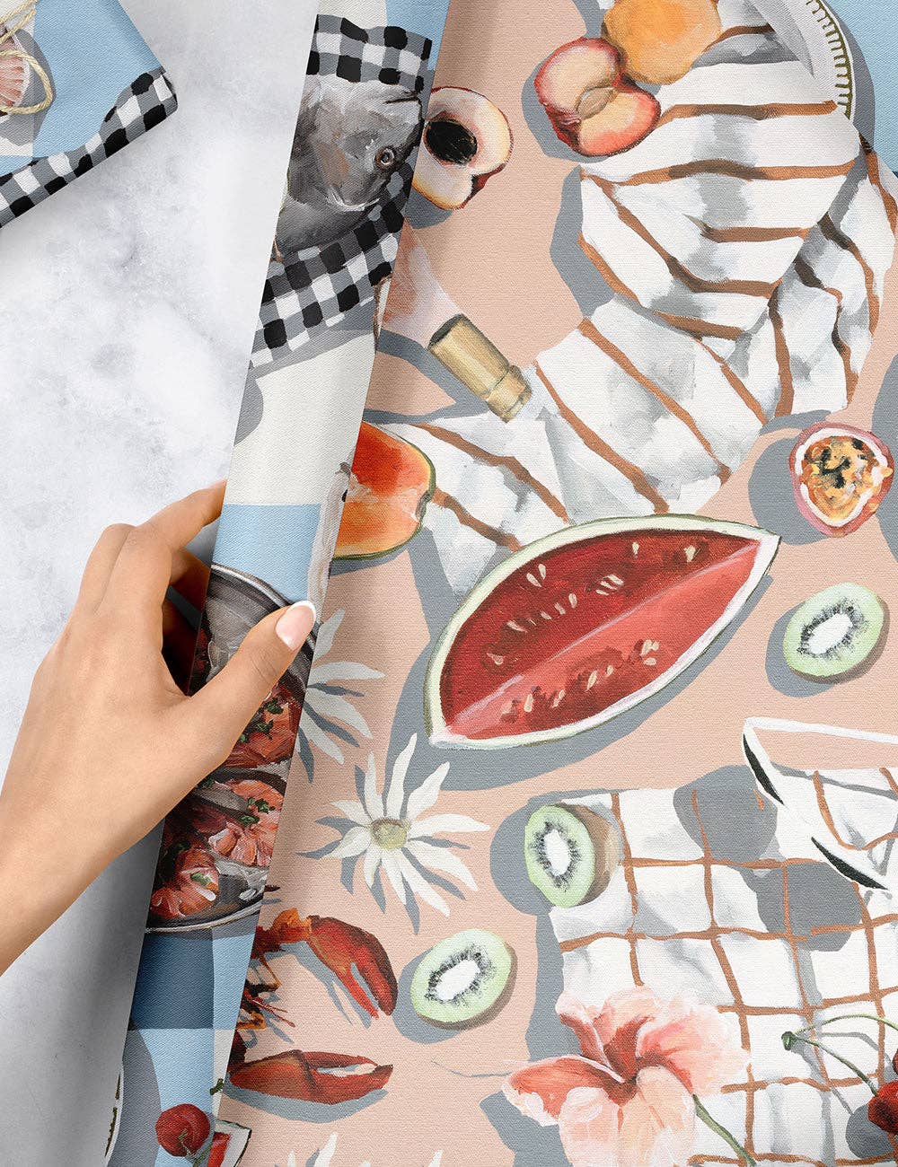 Bespoke Letterpress - Wholesale Inpakpapier - Zomerpicknick/Crab & Squid cadeauverpakking, 6 stuks19