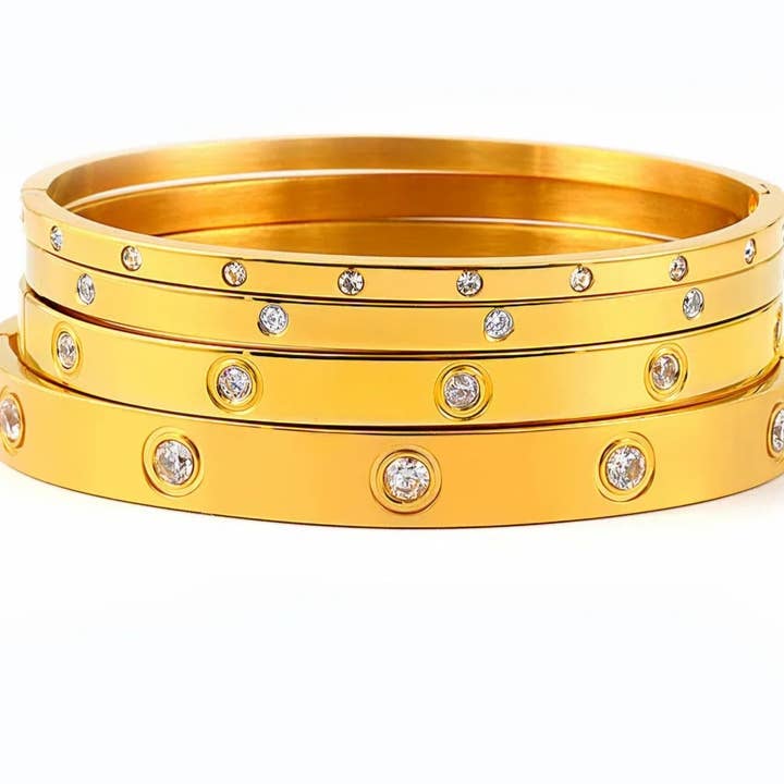 Misgraceful – wholesale Bangle bracelet – Extra Wide CIA Bracelet Bangle - Gold, Silver or Rose Gold0