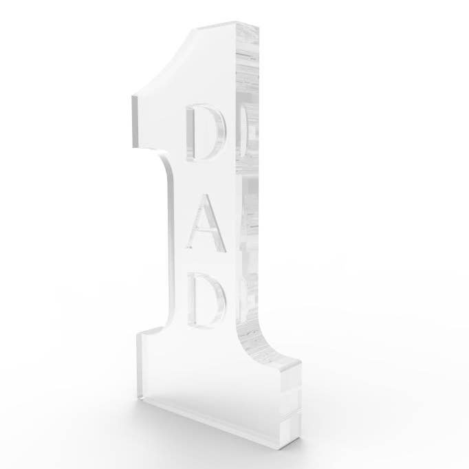 5,48 cm An x 10,92 cm Al x 1,02 cm Pr Regalo de Sobremesa Número 1 Papá 11617 para venta al por mayor de FIXTUREDISPLAYS