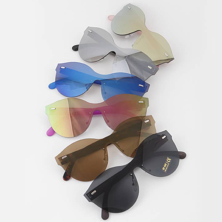 Uindfattede bølgede tonede solbriller for engroshandel hos 3AM BY H&D ACCESSORIES