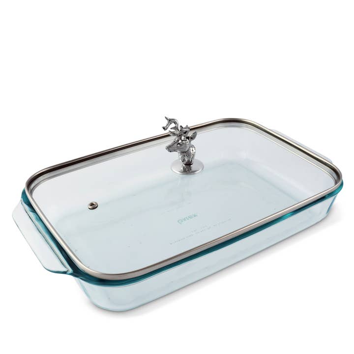 Deer Head Lid with Pyrex 3 quart Baking Dish for wholesale by Arthur Court