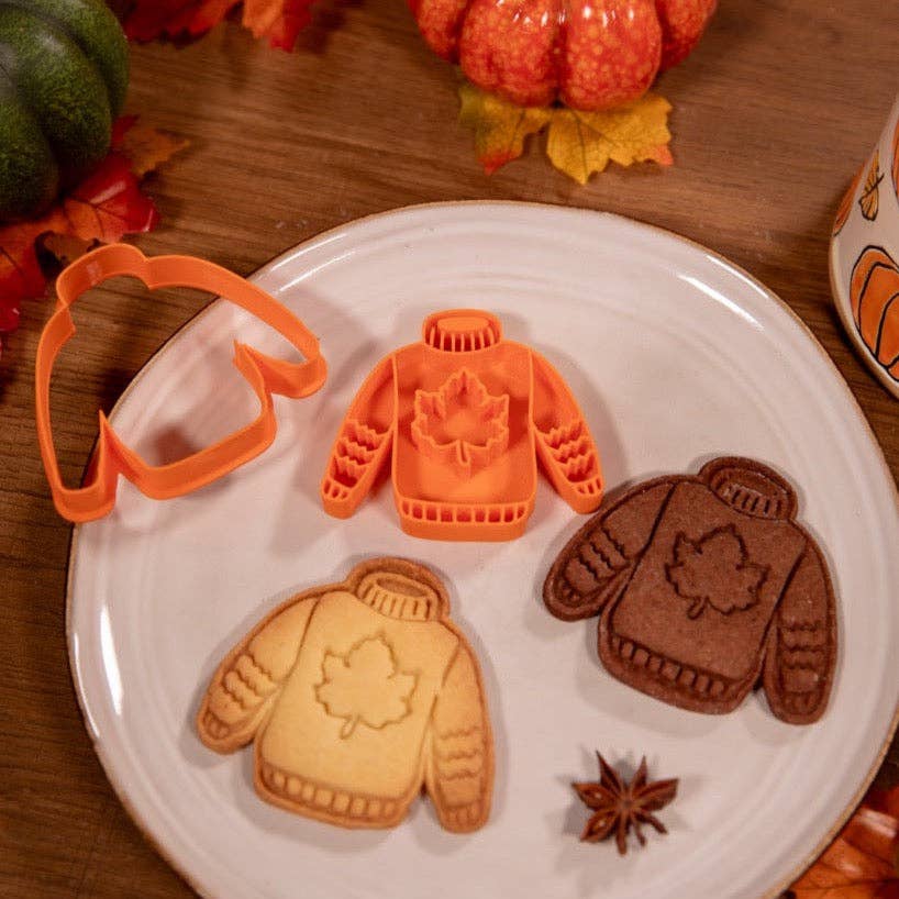 Uniberry 3D - Wholesale Cookie Cutter - Autumn Sweater Cookie Cutter – Cosy Fall Cookie Cutter1