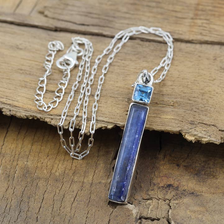 Kyanite Pendant: 925 Sterling Silver Unique Gemstone Jewelry for wholesale by Jay Jools