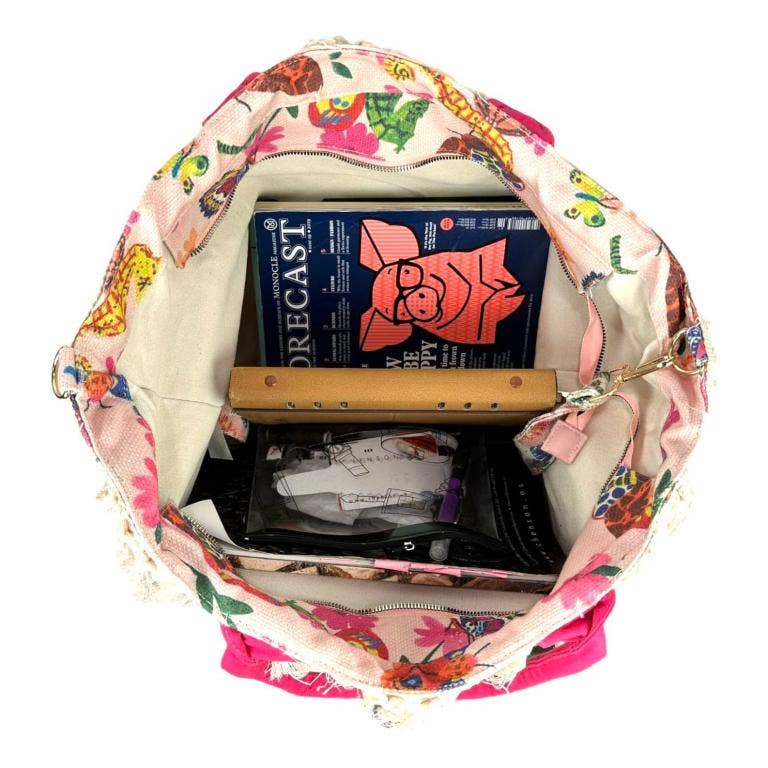 Chenson & Gorett - Wholesale Tote Bag - Women's - Large Canvas Shopper Bag with Beautiful Designs B2B LT111752