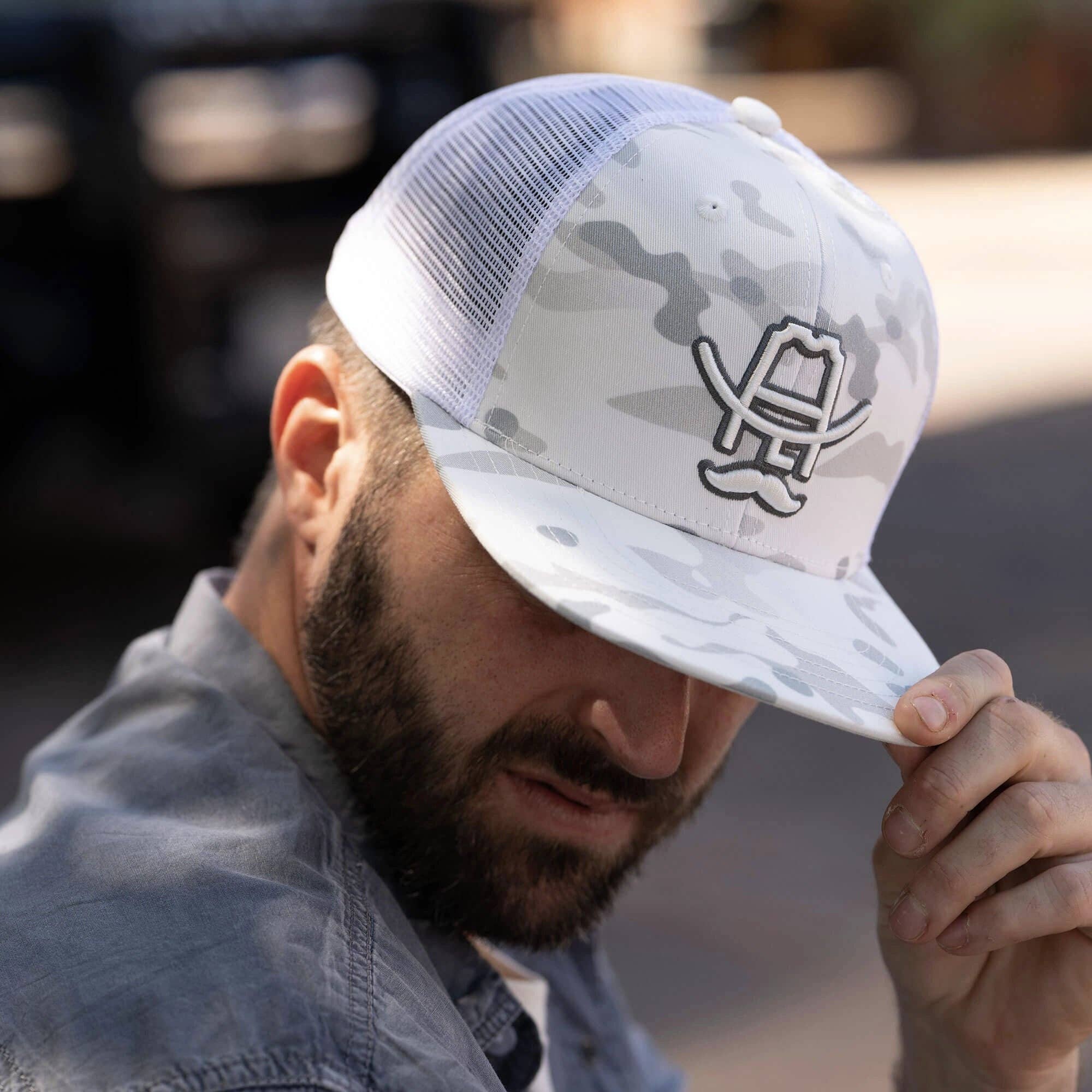 Camuflaje blanco Gorra 3D Hank - Camuflaje de Nieve de venta al por mayor en Faire1