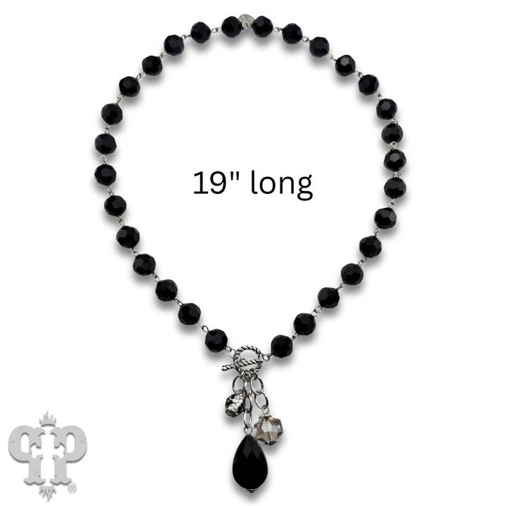 Pink Panache Brands - Wholesale Beaded/Pearl Necklace - Linked faceted bead necklace with bead charms4