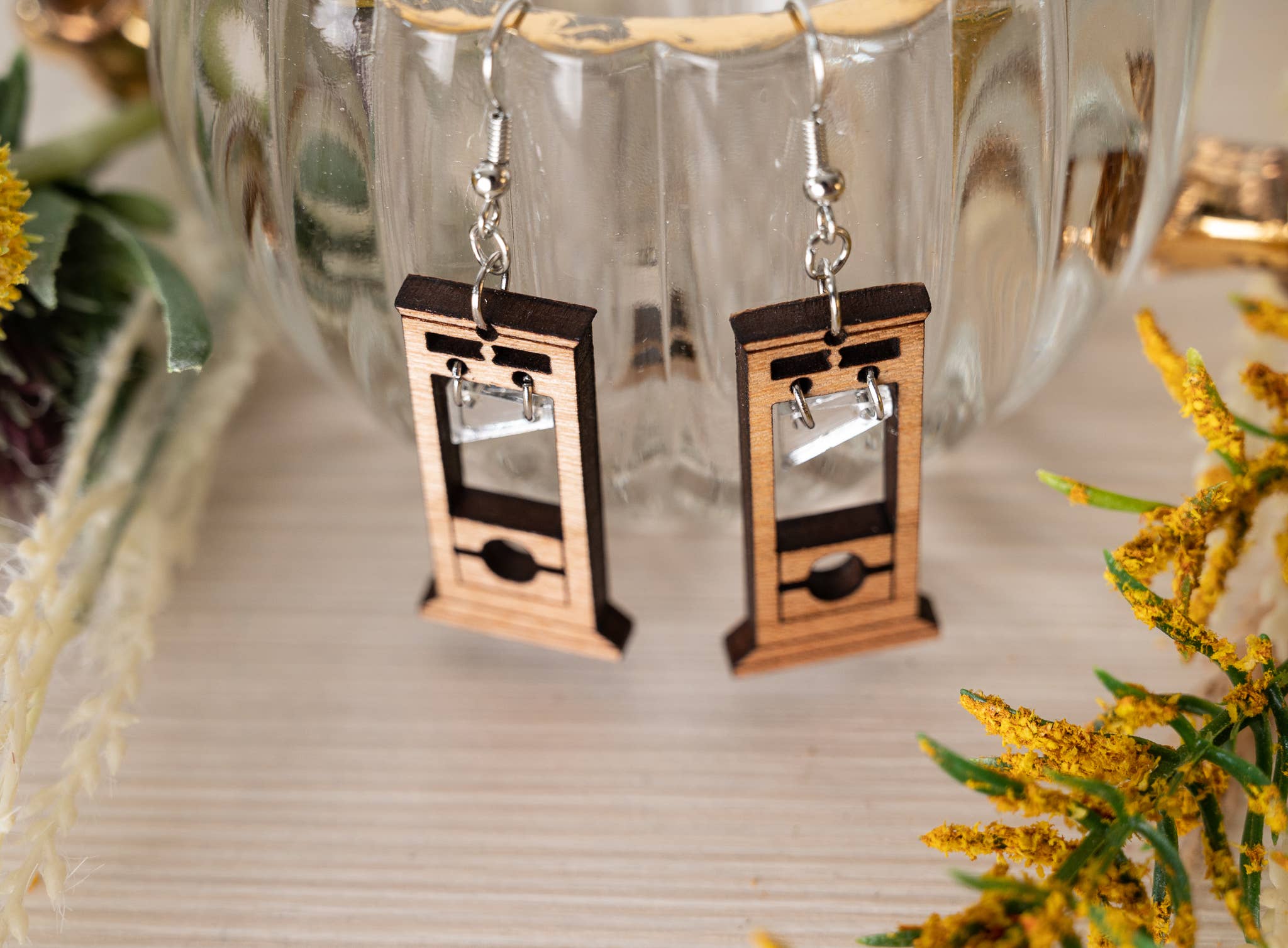 HoneyGlow Designs - Wholesale Dangle Earrings - Halloween Guillotine Earrings5