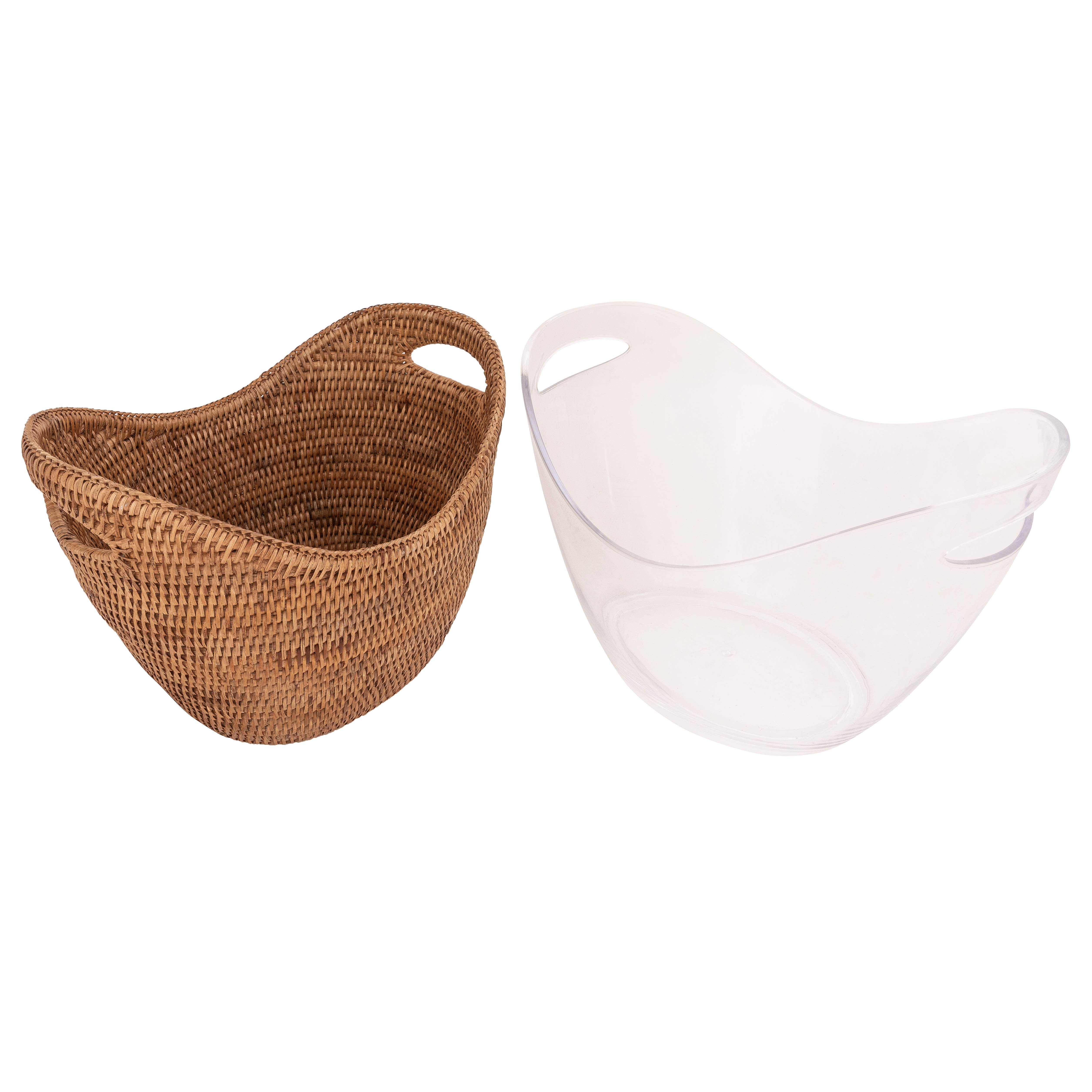 Artifacts Trading Company – Großhandel Flaschenkühler – Rattan-Champagnerkühler mit Acryleinsatz – Eiskühler9