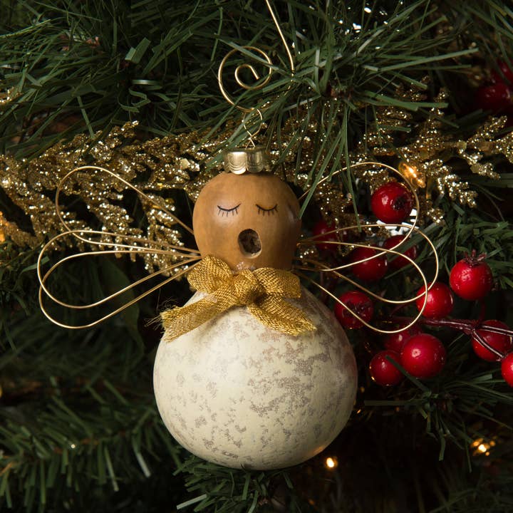Meadowbrooke Gourds - Wholesale Ornament - Julia Angel Hand-Crafted Gourd Christmas Tree Ornament0