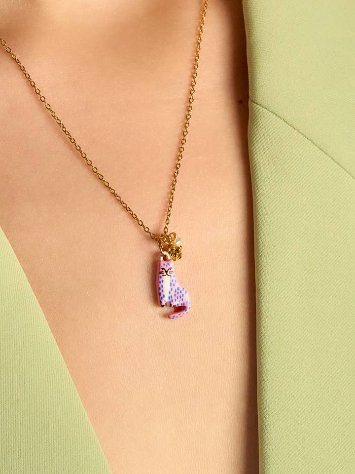 Trinket Necklace - Cat for wholesale by Peter and June