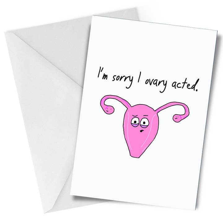 Grußkarte „Entschuldigung“ mit Eierstockmotiv für den Großhandel von Chart Design