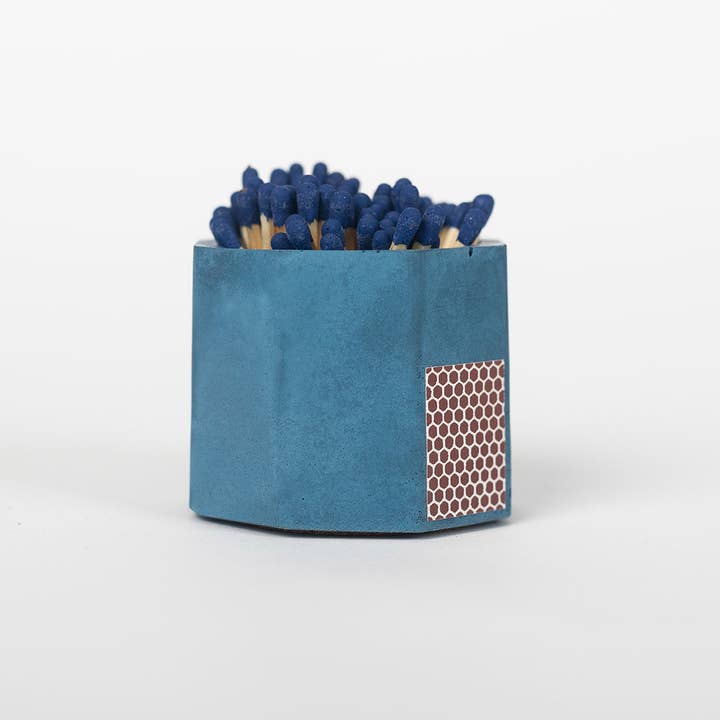 Tenn Prairie - Wholesale Match Holder - Navy Match Holder w/ Striker and Navy Matches