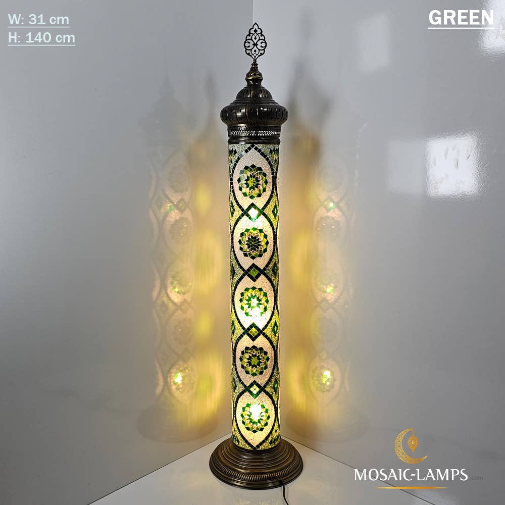 Mosaic Lamps - Wholesale Floor Lamp - W 15cm Cylinder Mosaic Floor Lamp, Turkish, Moroccan Authent8