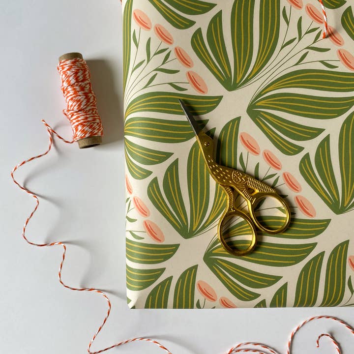 Rebecca Jane Woolbright - Wholesale Wrapping Paper Roll - Oma's Garden Wrapping Paper | 2 Sheets, 20" x 29"
