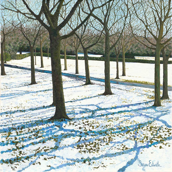 Snow in the Park limited edition print for wholesale by Susan Entwistle Art