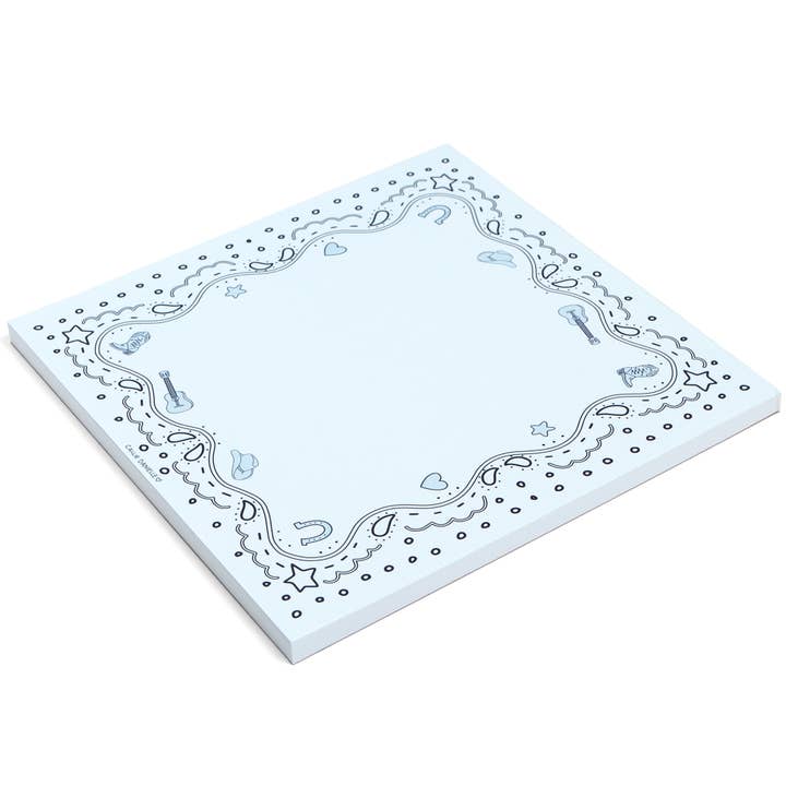 Callie Danielle - Wholesale Notepad - Blue Bandana Western Notepad