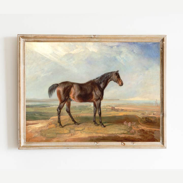 Bay Racehorse Antique Art Print for wholesale by Sea to Skye