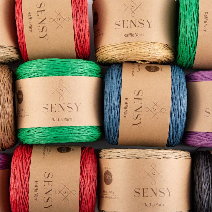 Sensy - Venta al por mayor Hilos - Sensy Hilo de rafia 100 % papel, 250 m (274 yd)16