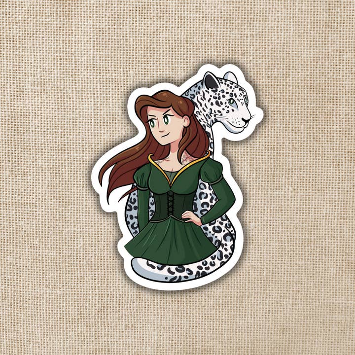 Wildly Enough - Wholesale Sticker - Lysandra Ghost Leopard Sticker | Throne of Glass