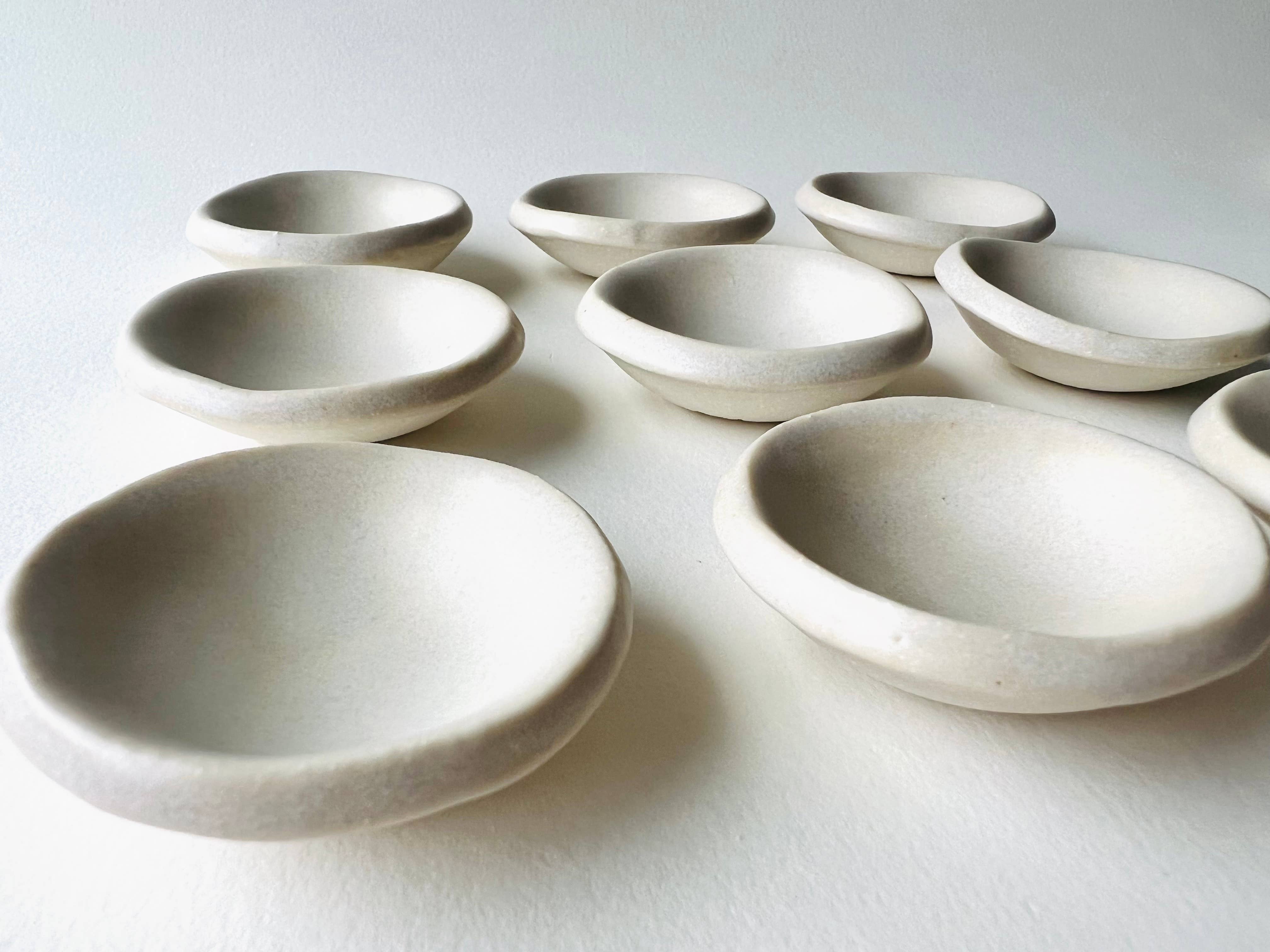 MoonMoon Ceramics - Wholesale Jewelry Dish - Matte White Tiny Ring Dish9