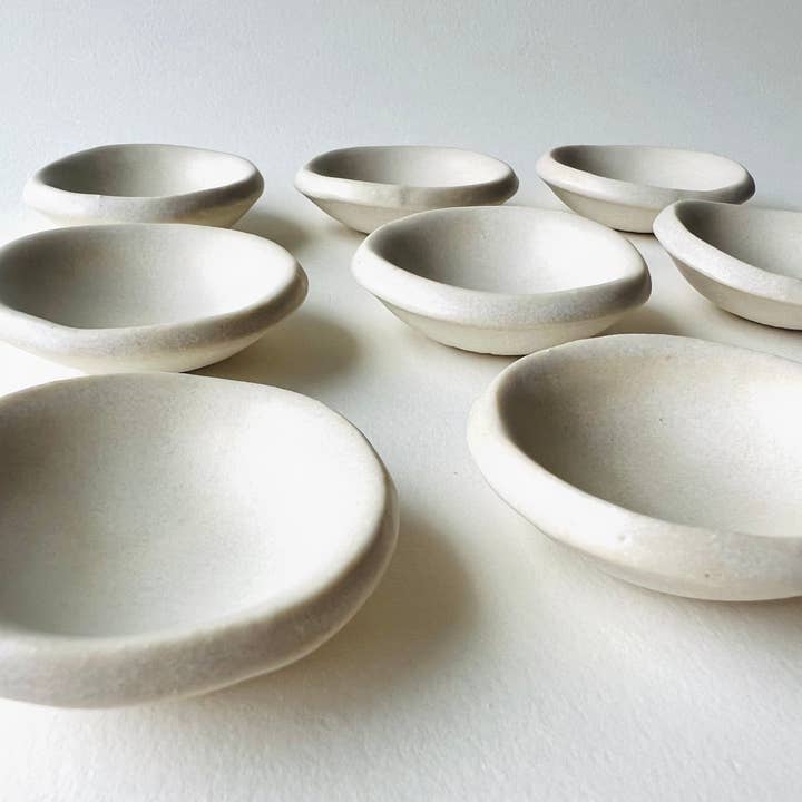 MoonMoon Ceramics - Wholesale Jewelry Dish - Matte White Tiny Ring Dish9