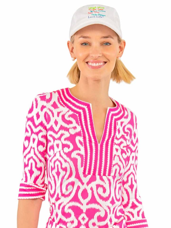 Laugh More Baseball Cap for wholesale by Gretchen Scott LLC