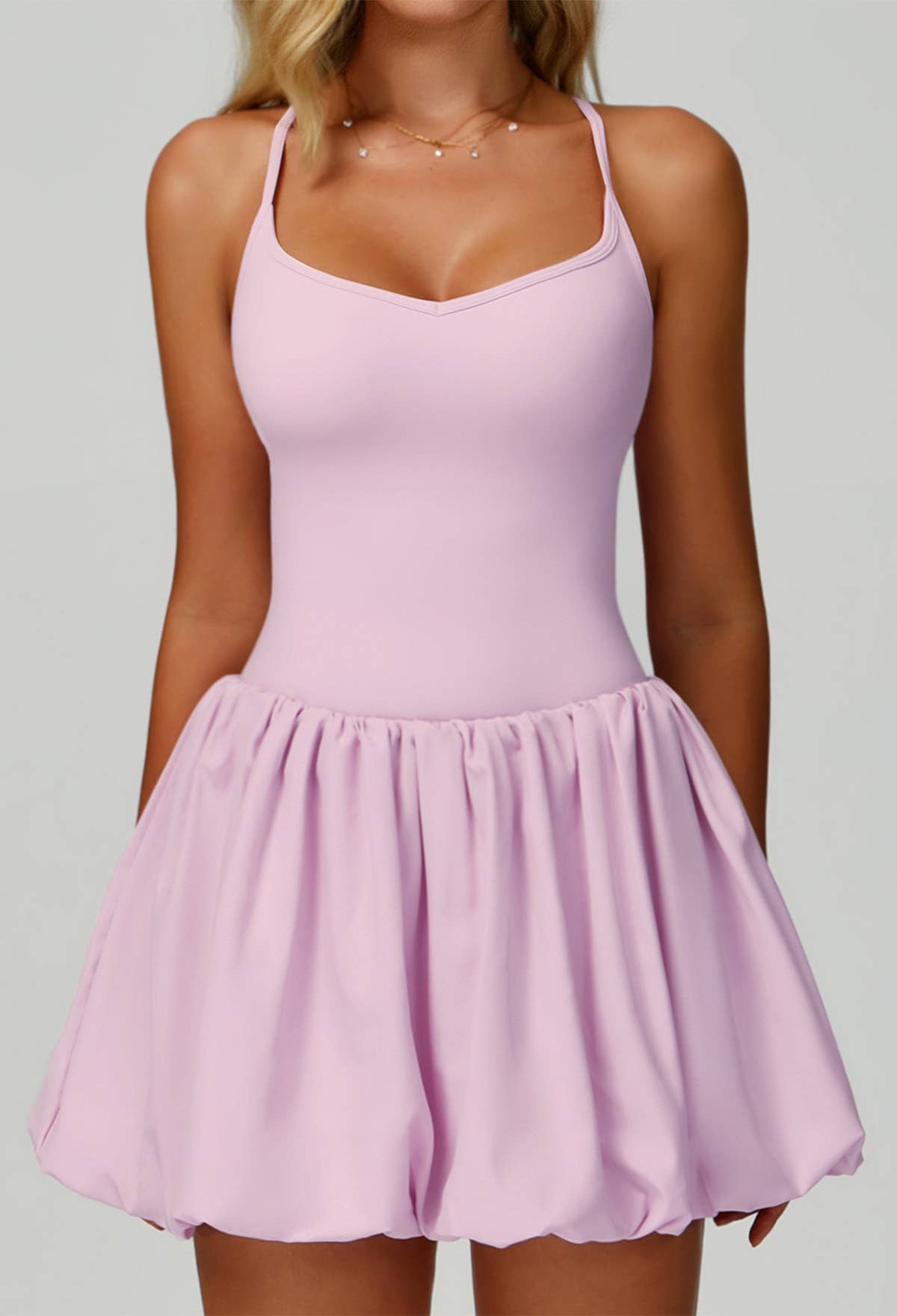 Crave by FW – wholesale Athletic dress – Women′s – Cross Back Tennis Dresses with Short and Pocket21