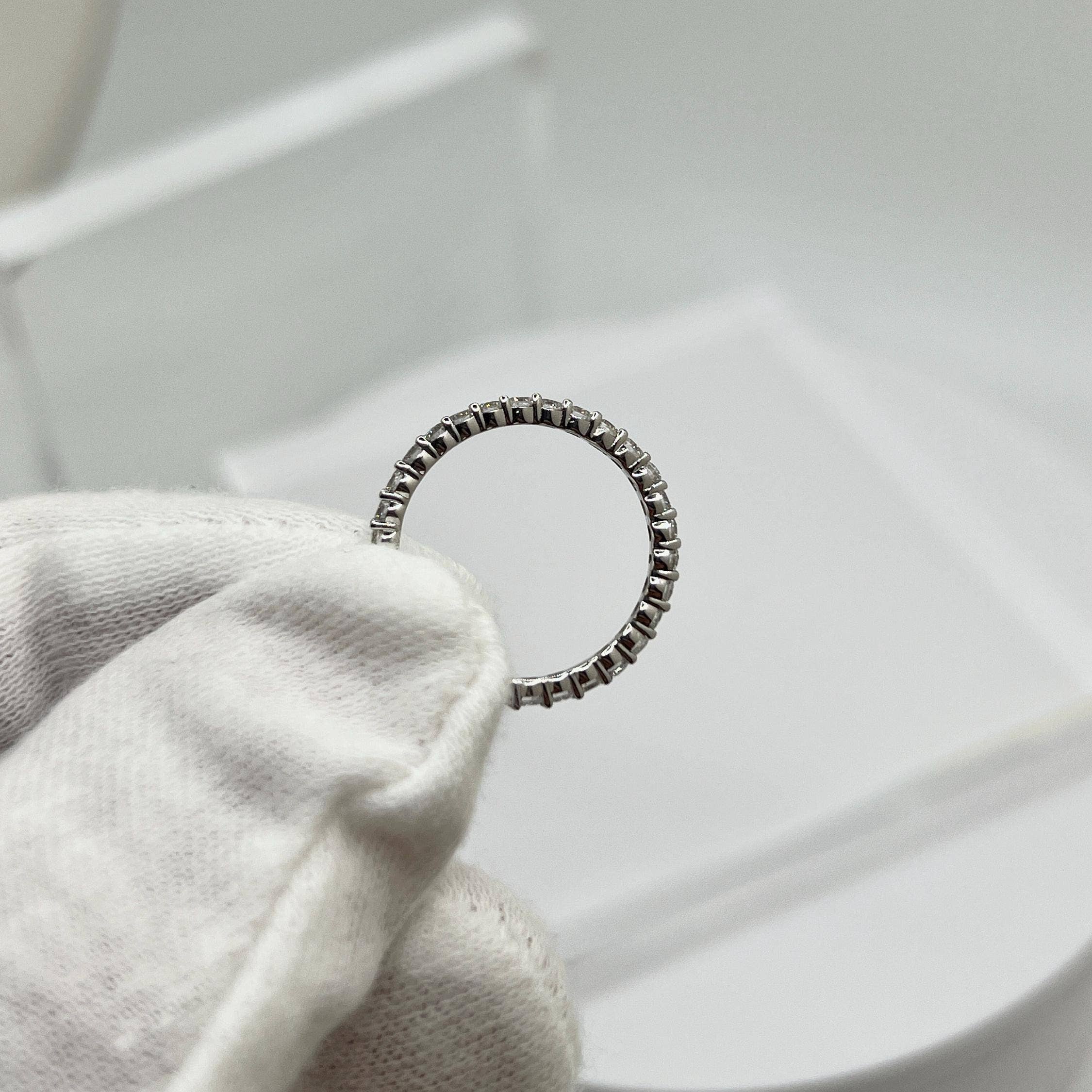 Elegant Jewels LLC - Wholesale Multi-Stone Ring - 1 CT 14KT White Gold Lab Grown Diamond Eternity Ring4