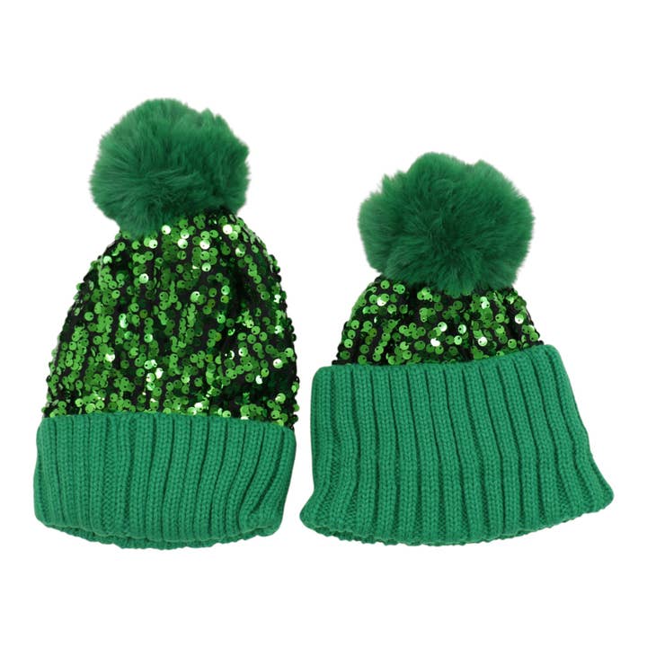 TAPA fashion - Wholesale Beanie – Women's - Pom Pom Sequin Beanie HA3715-1 (3PC)41