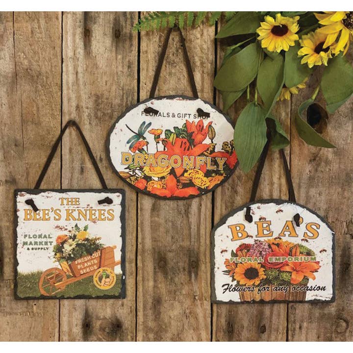 DNS Designs – wholesale Sign – Floral Mini Slates (3 Assorted)