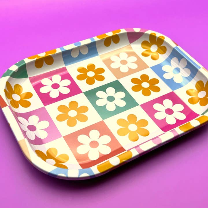 High Dreams - Wholesale Jewelry Box/Organizer - Metal Box "Retro Flowers"3