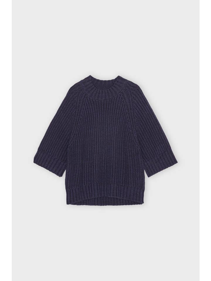 change rib knit - navy melange for wholesale on Faire