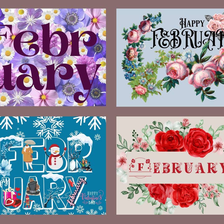 Piles of Postcards - Wholesale Postcard Set - February Postcard Bundle - Set of Four
