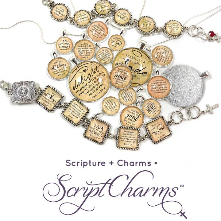 ScriptCharms - Wholesale Pendant/Charm Necklace - "His Eye is on the Sparrow" Christian Pendant Necklace5