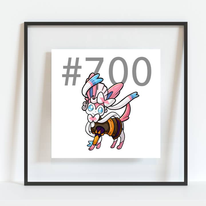 Sylveon Pokemon Pirate Gamer Art Print for wholesale by Colour Me Fun