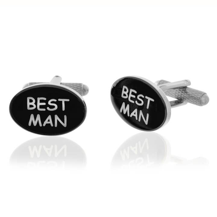 Boutons de manchette ovales Best Man pour la vente par Cufflinks Depot