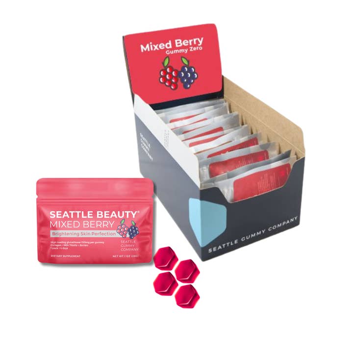 Seattle Gummy Company - Wholesale Oral Supplement/Vitamin - Beauty Gummy Spotless Skin Perfection |12-Pack, Mixed Berry