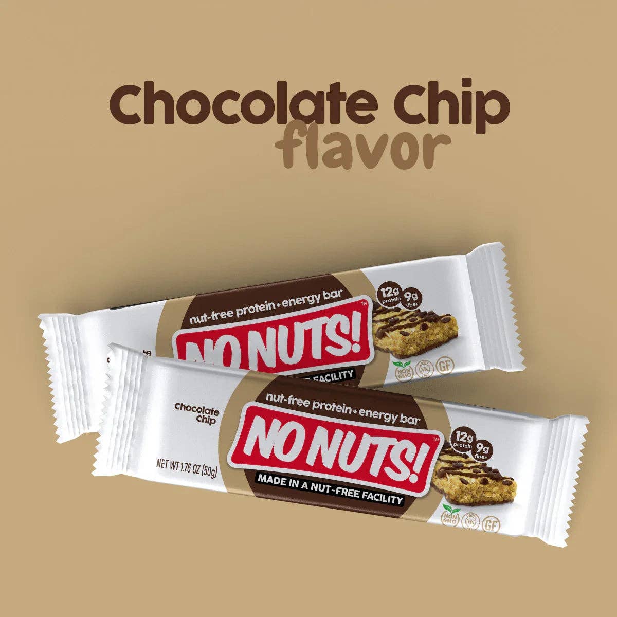 No Nuts! - Vendita all'ingrosso Barrette - Barrette Snack con Gocce di Cioccolato - Confezione da 12 Barrette9