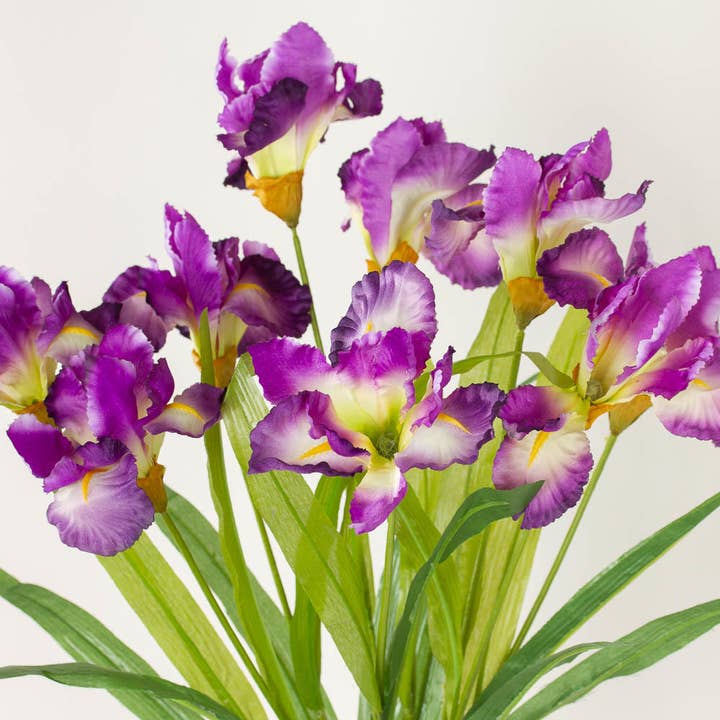 Factory Direct Craft - Wholesale Artificial Flowers - 22" Spring Artificial Iris Flower Bush 1