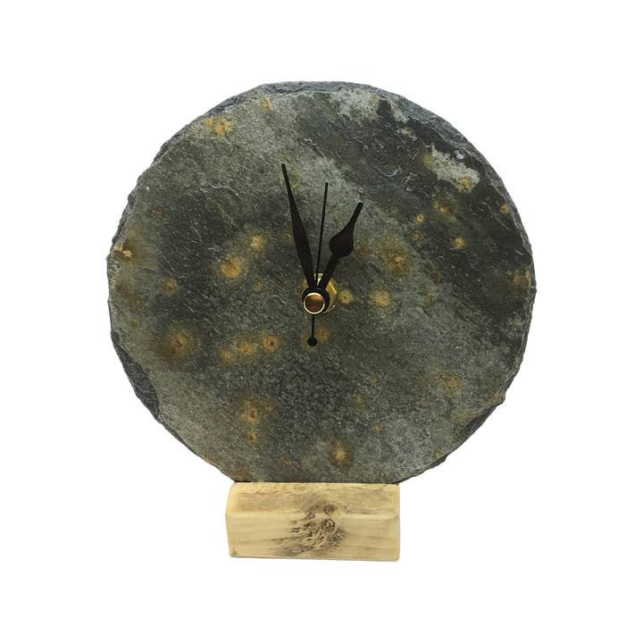 CORNISH SLATE MANTEL CLOCK - SILENT MECHANISM for wholesale by Driftmoods - The Slate Shop